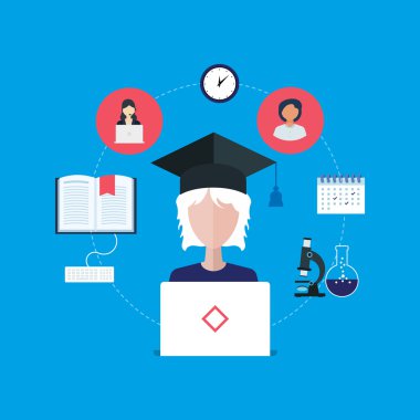 Online eğitim Icons set