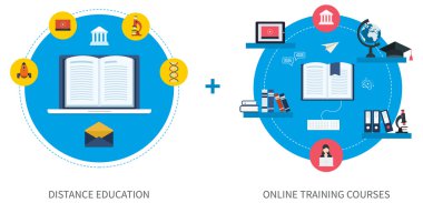 Online eğitim Icons set