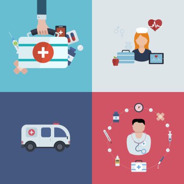 Tıbbi yardım, ambulans simgeler