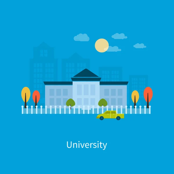 Education, university building icon — Stock Vector