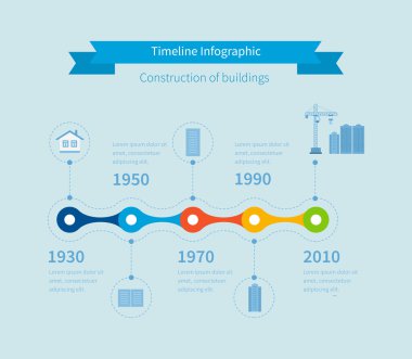 Binalar Infographic inşaatı