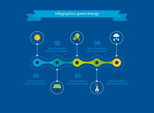 Ecologia, ambiente, icone dell'energia verde — Vettoriale Stock