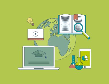 Uzaktan eğitim ve e-öğrenme simgeler kümesi