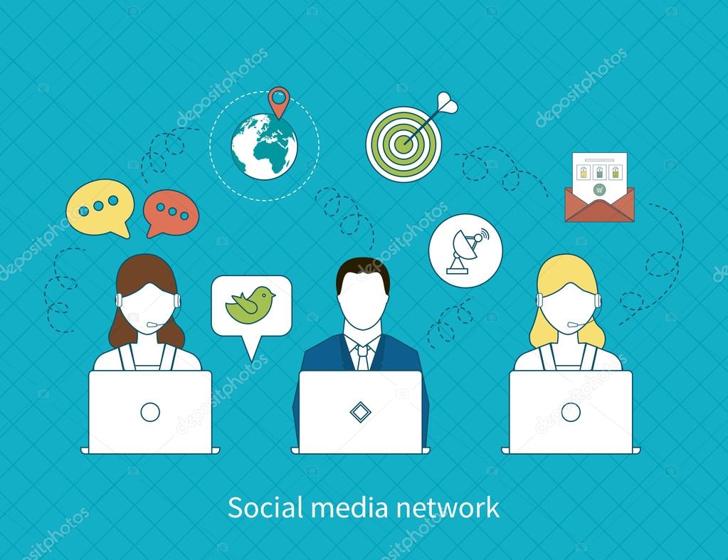Concept of social media network