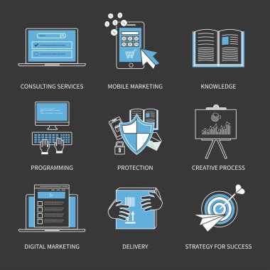 dijital pazarlama simgeleri