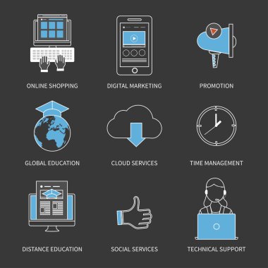 dijital pazarlama simgeleri