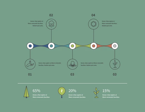 Elementos Infográficos Ecológicos — Vector de stock