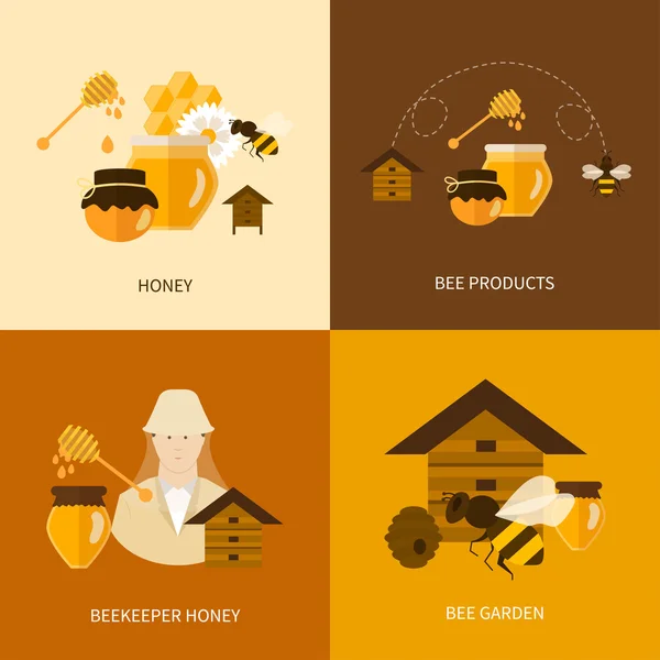 有机天然蜂蜜 — 图库矢量图片