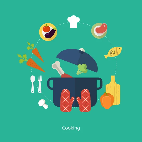 Iconos para comida y restaurante — Vector de stock