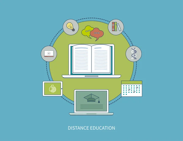 Conjunto de ícones de educação online —  Vetores de Stock