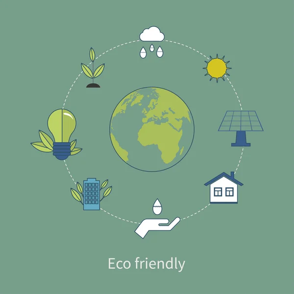 Eco φιλικό ενέργειας — Διανυσματικό Αρχείο