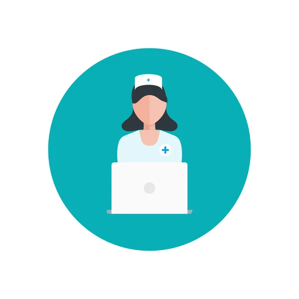 Icône infirmière femme — Image vectorielle