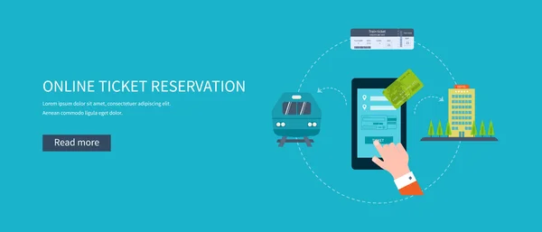 Online reservering — Stockvector