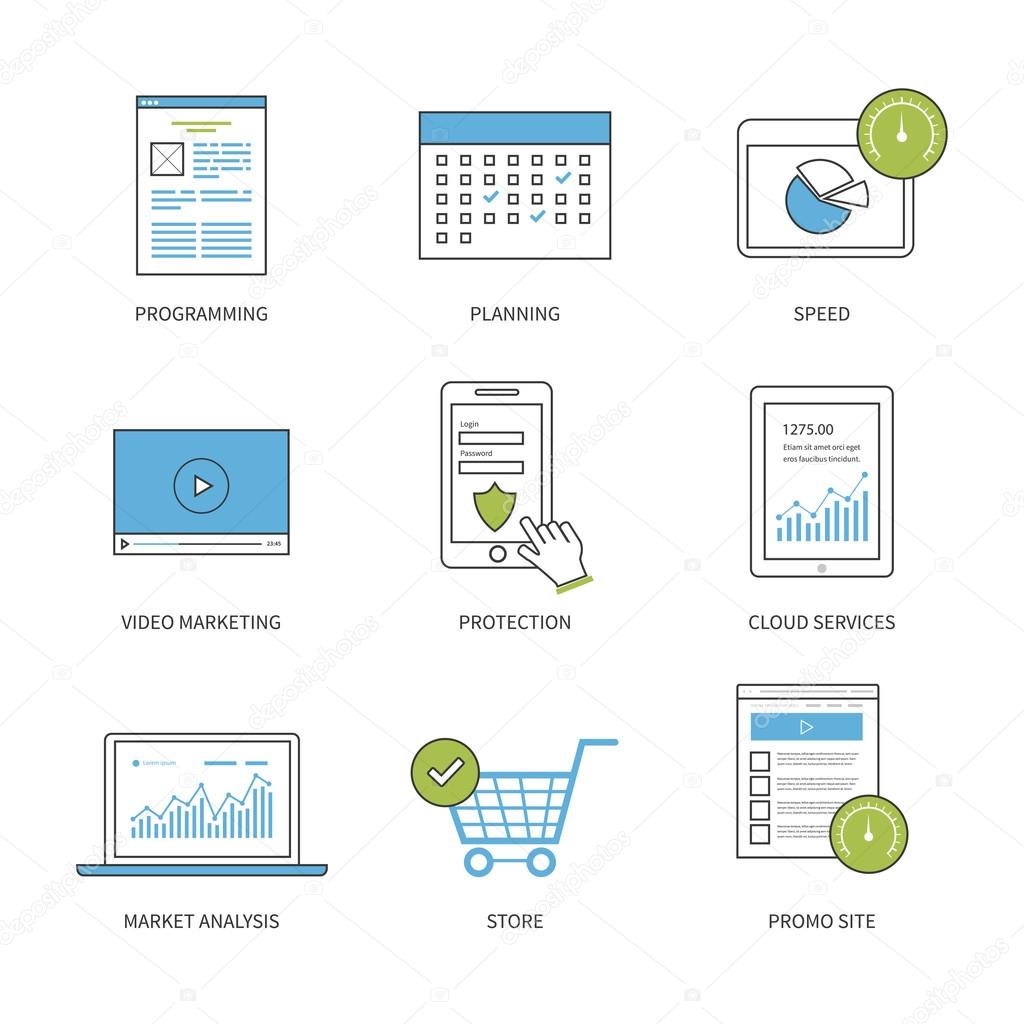 Market analysis  icons