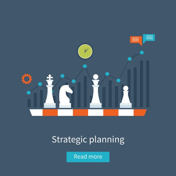 Strategy planning and successful business — Stock Vector