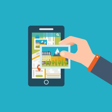 gps navigation on mobile phone with map