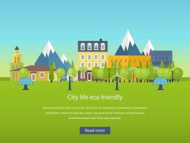 Concept of green building and clean energy