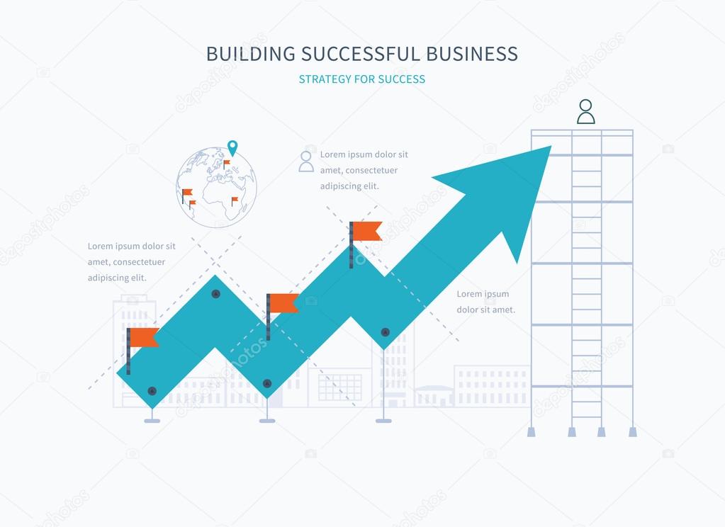 business arrow shape template design