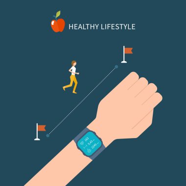 fitness app on tracker on wrist
