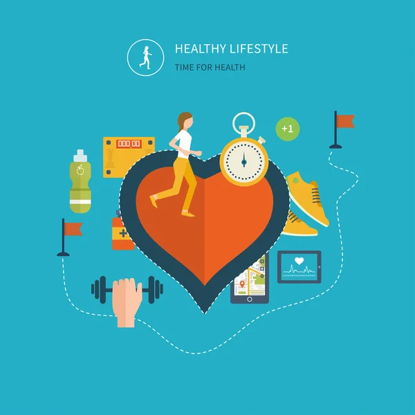 icons of healthy lifestyle, fitness