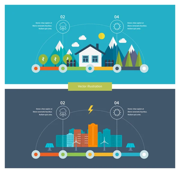 Ökologie-Infografik — Stockvektor