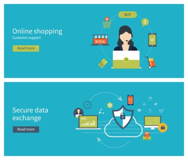 Mobil Pazarlama ve online mağaza konsepti