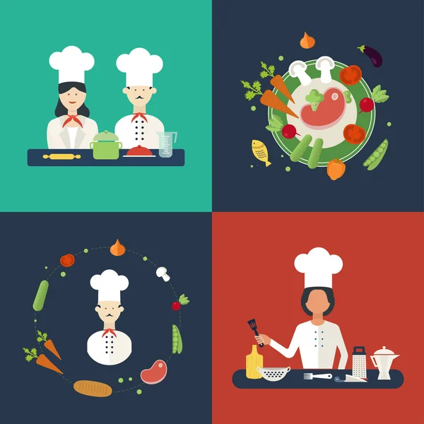 食品和餐厅的图标 — 图库矢量图片