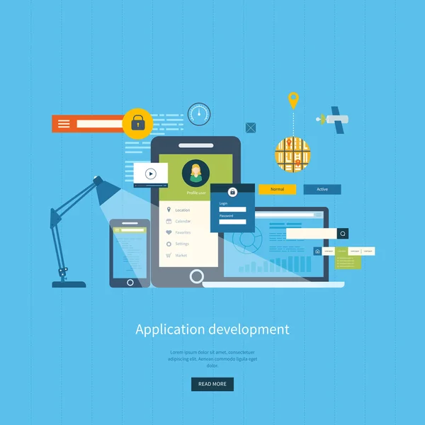 Development concept for e-business Royalty Free Stock Vectors