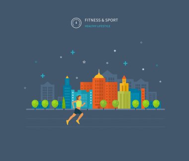 icons of healthy lifestyle, fitness