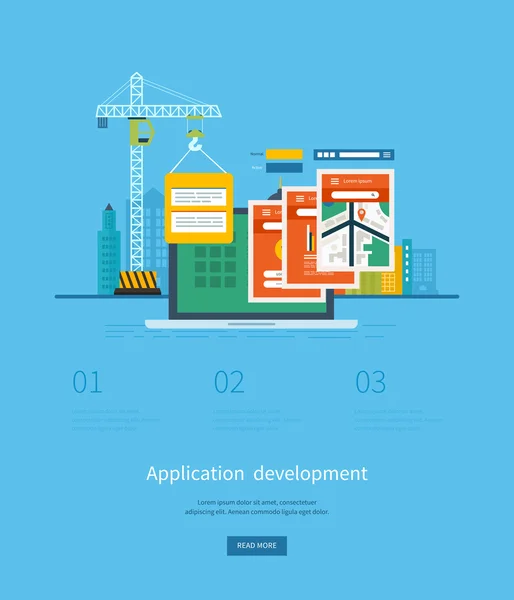 Concepto de negocio electrónico, sitios web — Vector de stock