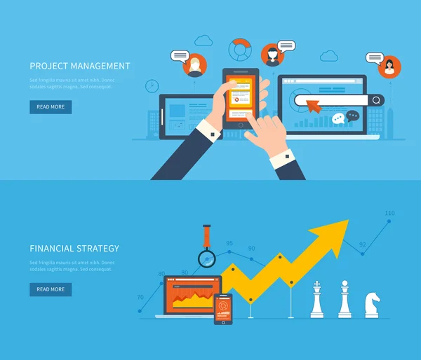 Concepts d'analyse et de planification d'entreprise — Image vectorielle