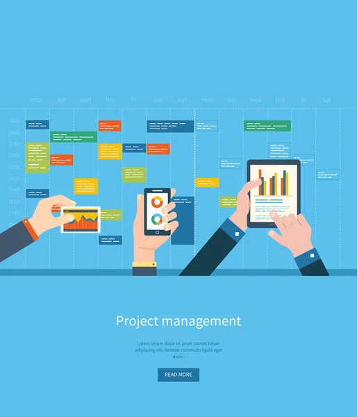 Conceptos de análisis y planificación empresarial — Vector de stock