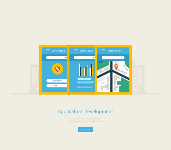 Application development for e-business — Stockvector