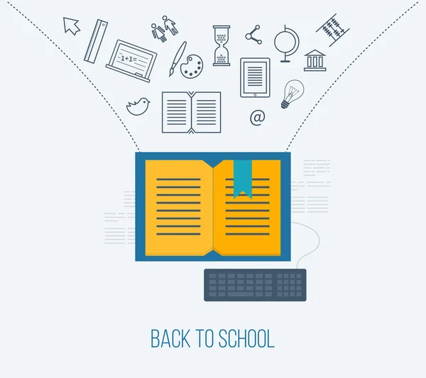 Icons of online education — Stockvector