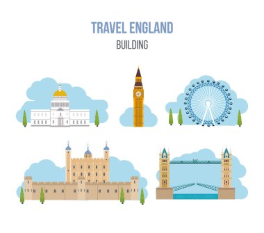 Londra düz simgeler