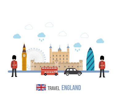 Londra düz simgeler