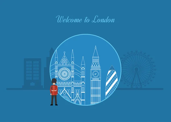 Londres, Royaume-Uni concept de voyage . — Image vectorielle