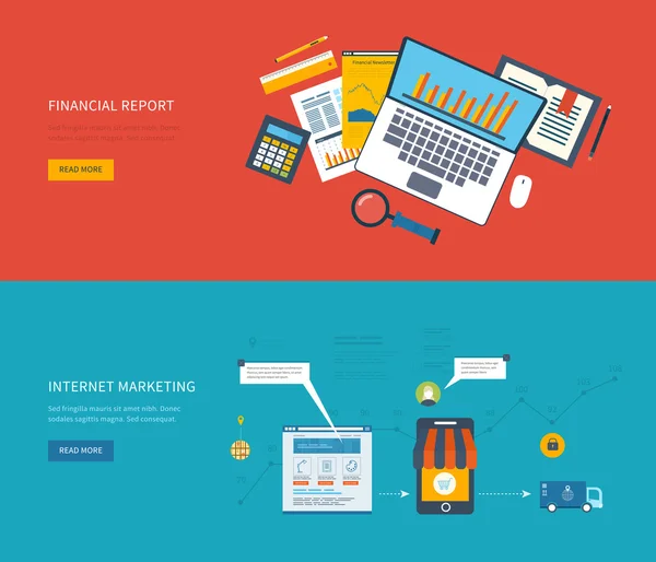 Conceptos de análisis y planificación empresarial — Vector de stock