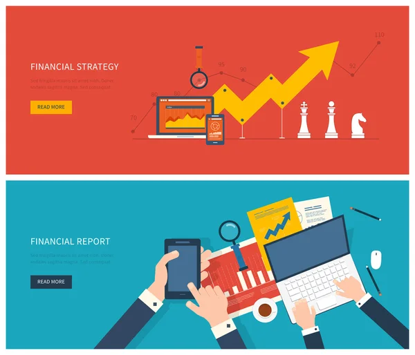 Conceptos de análisis y planificación empresarial — Vector de stock