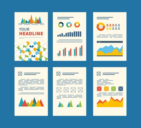 Brochures ontwerpsjablonen. — Stockvector