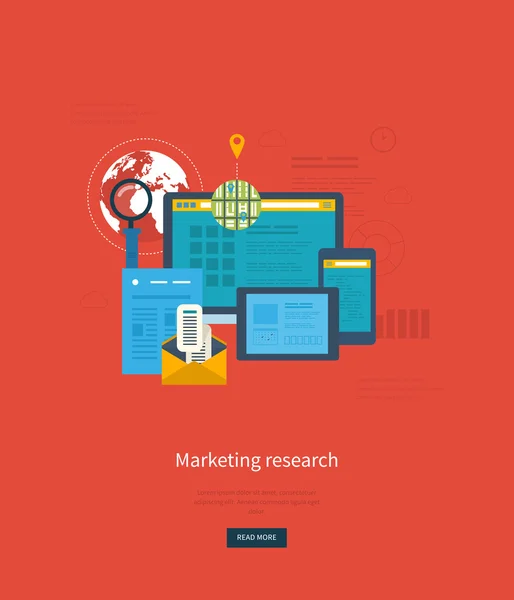 Concept de recherche marketing — Image vectorielle