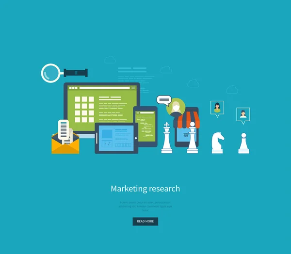 Concept de recherche marketing — Image vectorielle