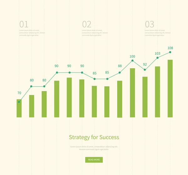 Flecha de negocio infografía — Vector de stock