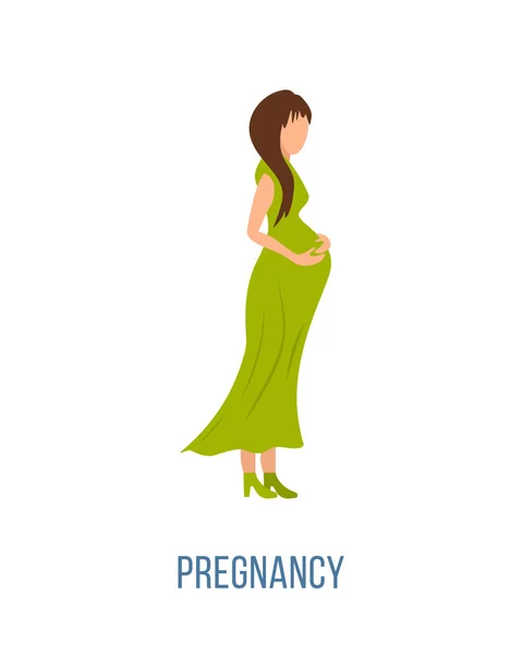 Mulher grávida bonita —  Vetores de Stock