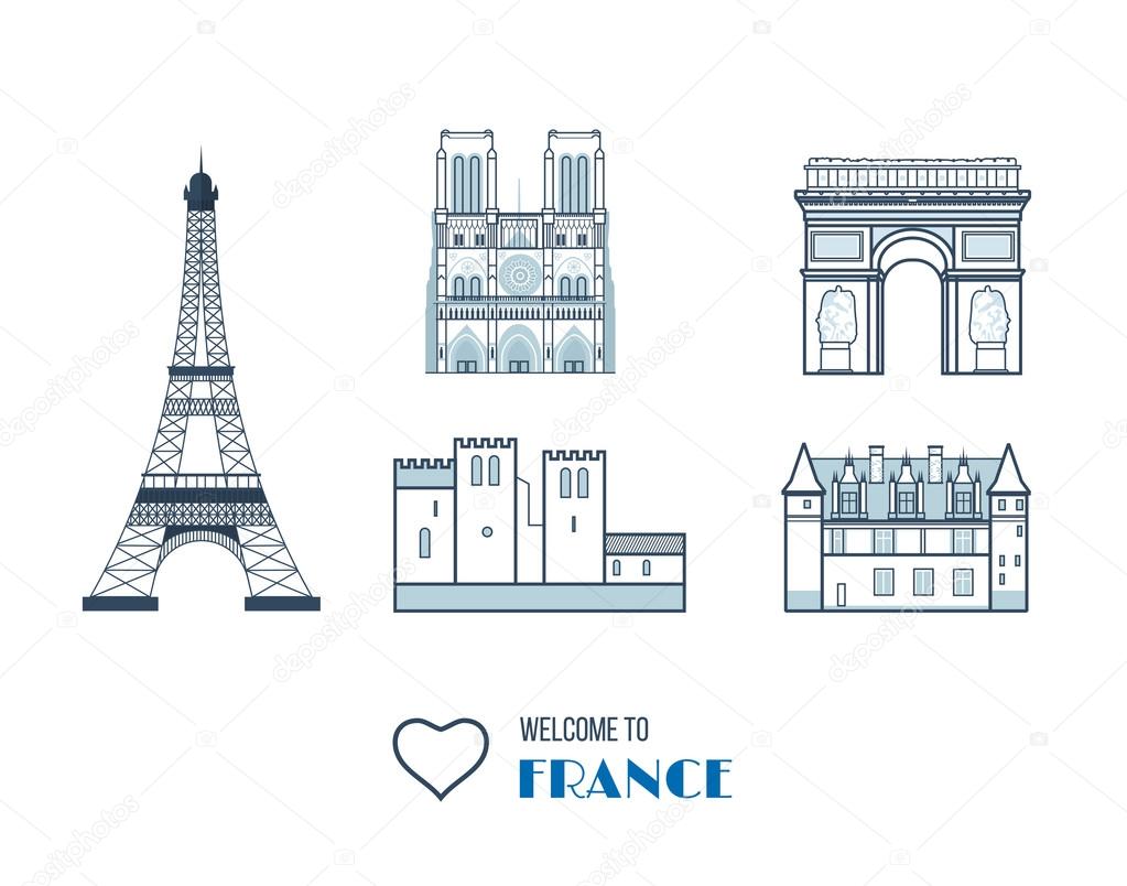 French Landmarks set.