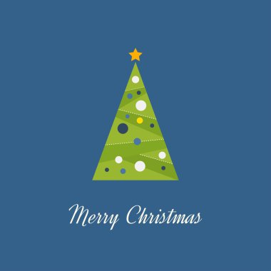 Yeşil süslenen Noel ağacı