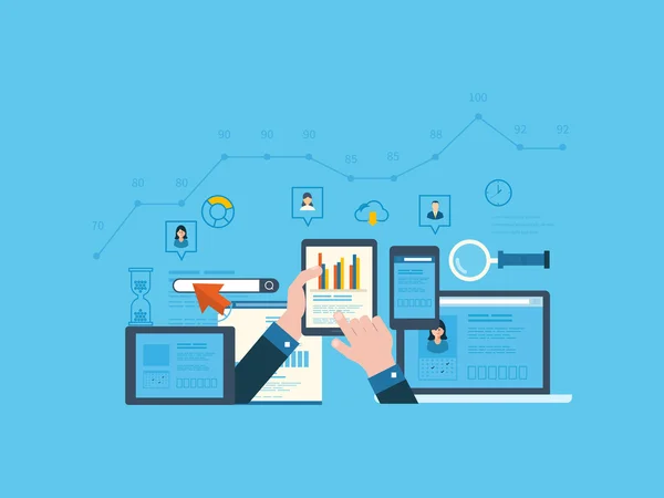 Concepten voor zakelijke analyse en planning — Stockvector