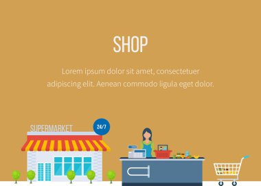 Süpermarket mağaza konsepti