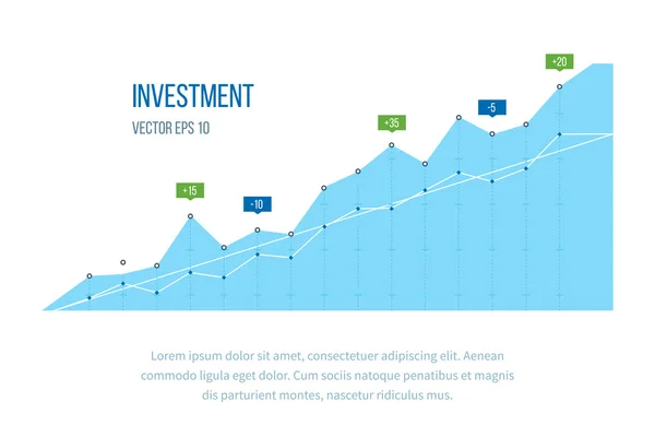 Iş diyagramı graph grafiği — Stok Vektör