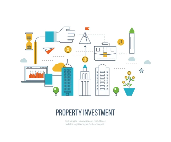Property investment. Investment business — ストックベクタ